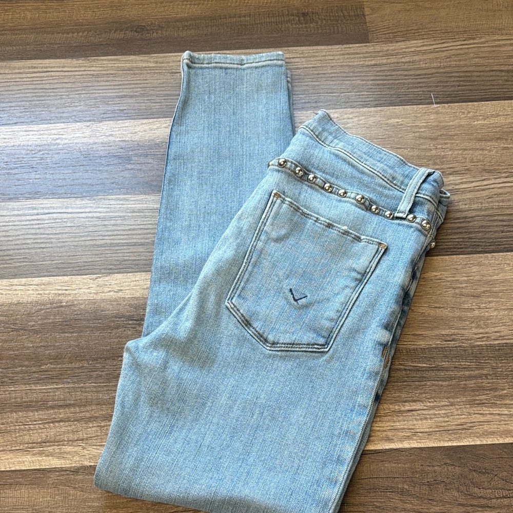 Hudson women's Barbara high waist SPR SK CROP jeans with stud details